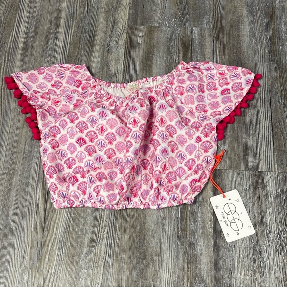 New Look Pink and Purple Patterned Top